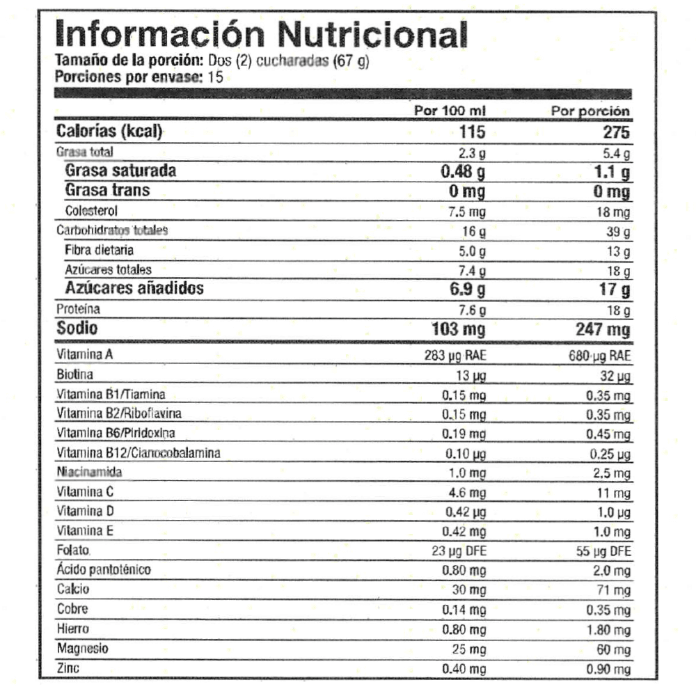 Ingredientes NutraStart Colombia Ingredientes NutraStart Colombia