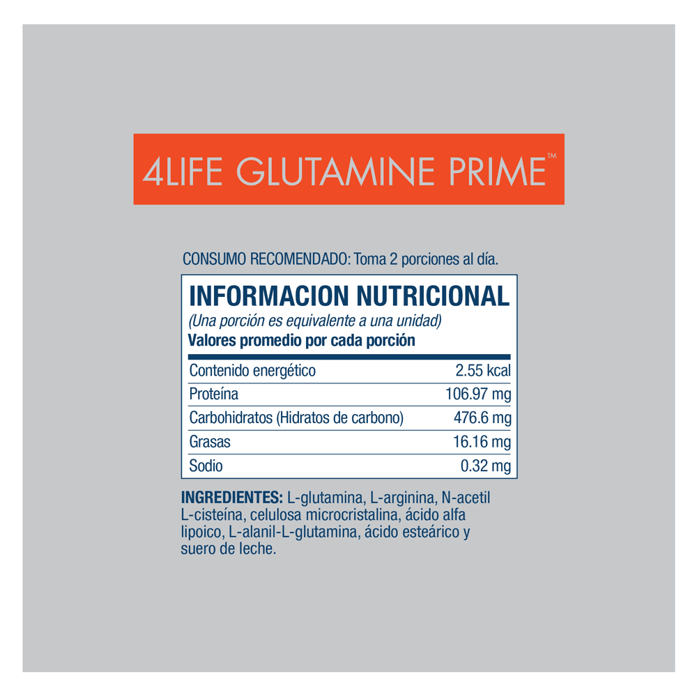 ingredientes Glutamine Prime peru